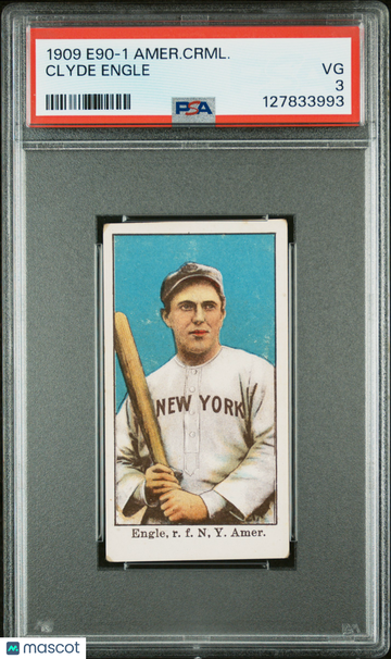 1909 E90-1 American Caramel Clyde Engle PSA 3