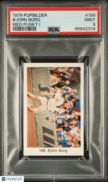 1979 Popbilder Popbilder Med Punkt I Bjorn Borg #199 PSA 9