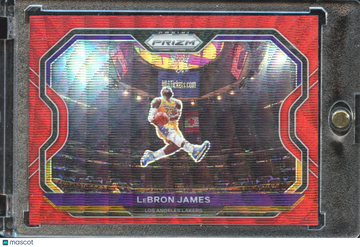 2021 Panini Prizm Basketball LeBron James #1 Red Wave