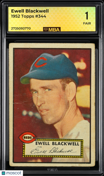 1952 Topps Ewell Blackwell #344 MBA 1