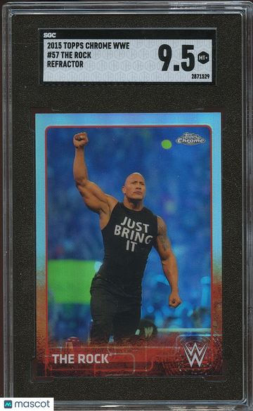 2015 Topps Chrome WWE The Rock #57 SGC 9.5