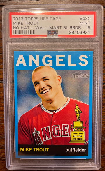 2013 Heritage No Hat Wal Mart Blue Trout PSA 9 