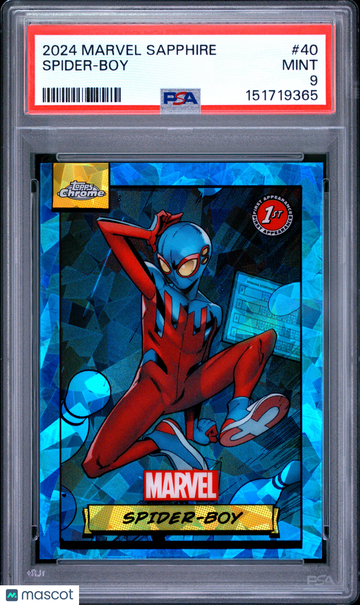 2024 Topps Chrome Marvel Sapphire Edition Spider-Boy #40 PSA 9