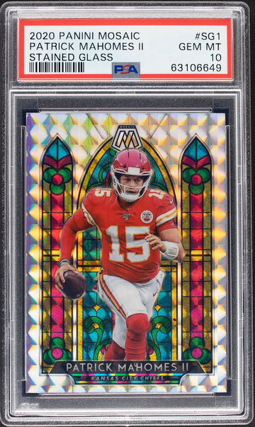 2020 Panini Mosaic Patrick Mahomes II Stained Glass PSA 10 Gem-Mint