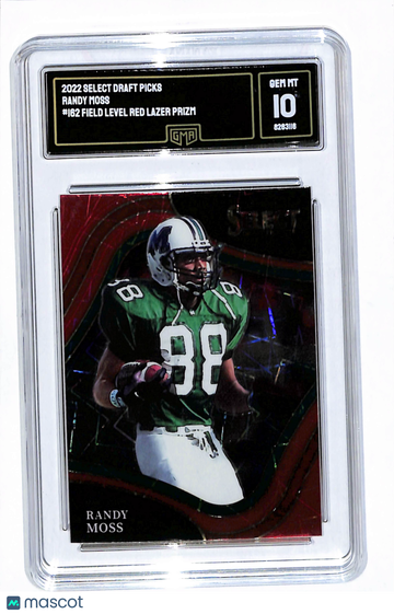 2022 Panini Select Draft Picks Prizm Randy Moss #162 Red Lazer