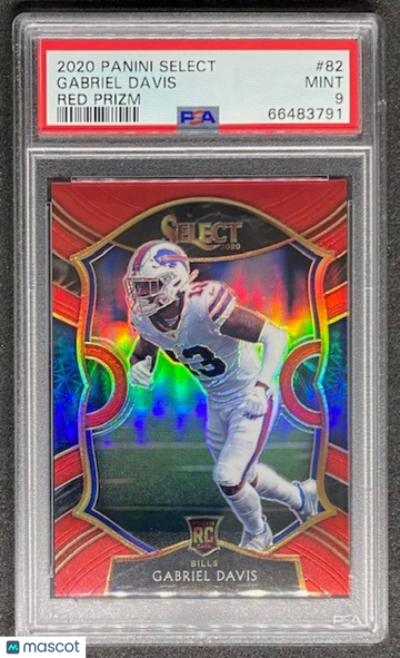 Gabriel Davis 2020 Panini Select Red Prizm RC #85 Bills Rookie /99 - PSA 10