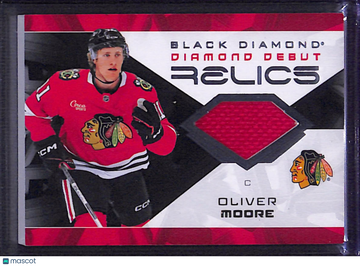 2025-26 Upper Deck Black Diamond Diamond Debut Relics Oliver Moore #DD-OM