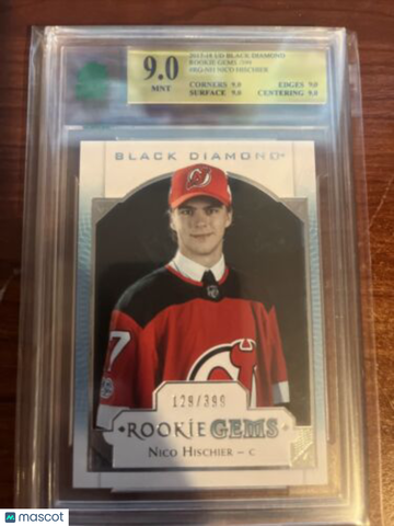 2017-18 Upper Deck Black Diamond Nico Hischier #RG-NH Rookie MNT 9
