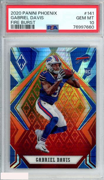 2020 PANINI PHOENIX GABRIEL DAVIS #141 FIRE BURST ROOKIE RC PSA 10 GEM MT