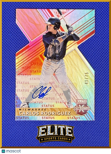 2019 Panini Elite Extra Edition Carlos Rodriguez #129 Status Die-Cut /75