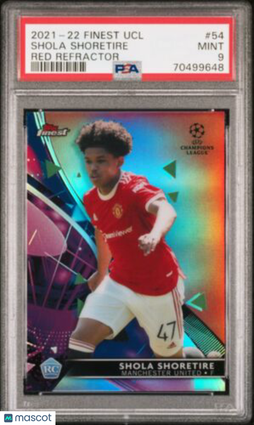 2021-22 Topps Finest UCL Shola Shoretire Red Refractor #1/5 PSA 9 Rookie