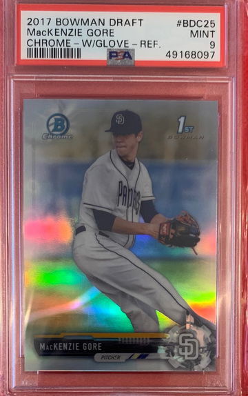 2017 Bowman Draft Mackenzie Gore Refractor PSA9