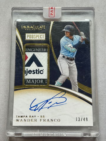 2020 Panini Immaculate Wander Franco Prospect Patch Auto /49