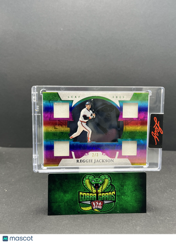 2025 Leaf Uni4mity Reggie Jackson #U-25 Rainbow /3 Patch Quad Swatch