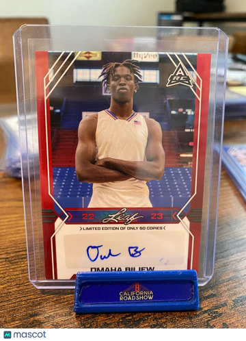 2022 Leaf Draft Omaha Biliew #BA-DB1 Red Rookie Leaf