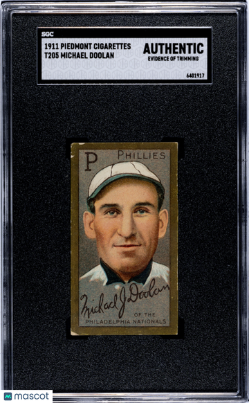 1911 Piedmont Cigarettes (T205) Michael Doolan SGC A