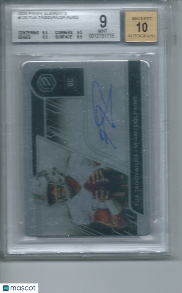 2020 Panini Elements Tua Tagovailoa #120 AU/55 BGS 9 Auto 10