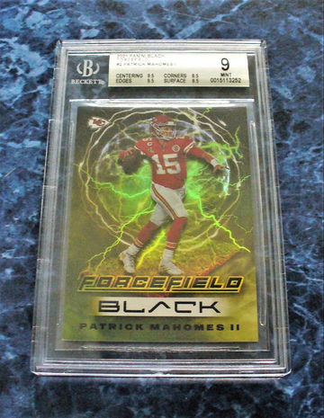 2021 Patrick Mahomes Black Forcefield FF-2 Holo SSP Case Hit Insert