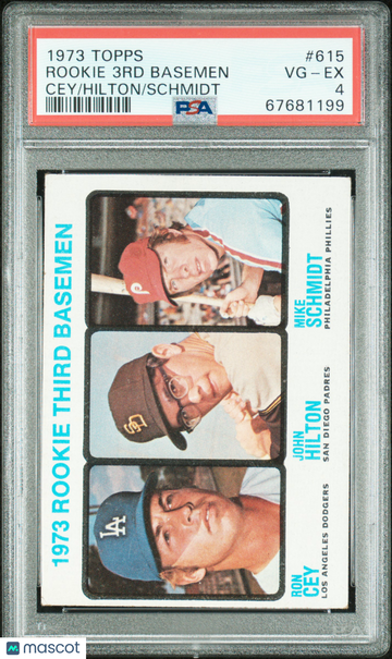 1973 Topps Rookie 3RD Basemen #615 Cey Hilton Schmidt PSA 4