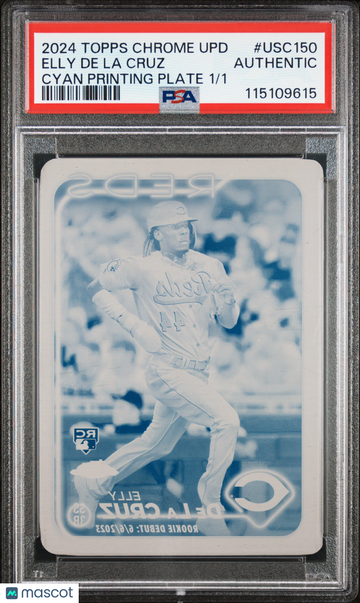 2024 Topps Chrome Update Elly De La Cruz #USC150 Cyan Printing Plate /1 PSA A