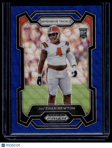2024 Panini Prizm Draft Picks Jer'Zhan Newton #136 Blue Wave SN