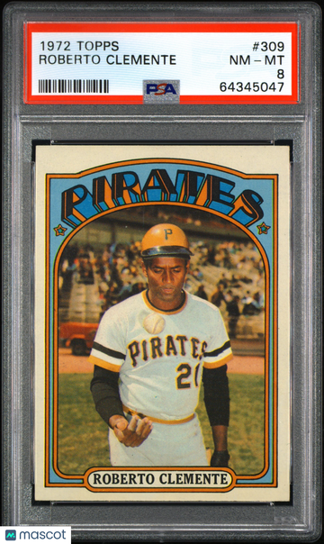 1972 Topps Roberto Clemente #309 PSA 8