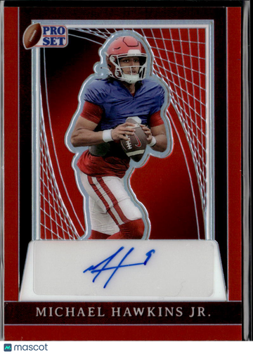 Michael Hawkins Jr. 2024 Leaf Pro Set Auto Oklahoma Sooners