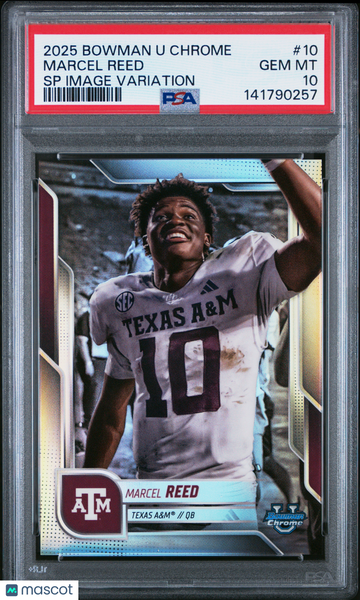 2025 Bowman University Chrome SP Image Variations Marcel Reed #10 Short Print Rookie Low Pop PSA 10