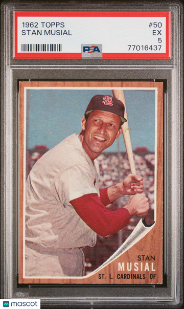 1962 Topps Stan Musial #50 PSA 5