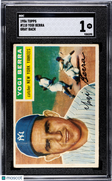 1956 Topps Yogi Berra #110 Gray Back SGC 1