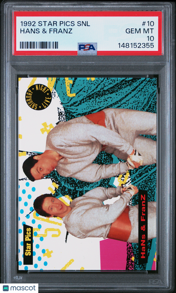 1992 Star Pics Saturday Night Live KEVIN NEALON DANA CARVEY Hans & Franz ROOKIE #10 PSA 10