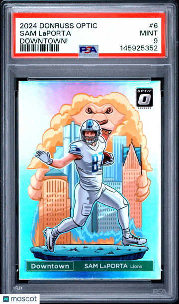 2024 Panini Donruss Optic Downtown! Sam Laporta #6 PSA 9