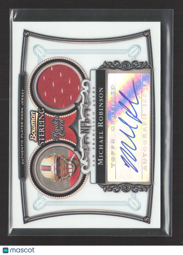 2006 Bowman Sterling Michael Robinson #BS-MR Refractor Authentic Player-Worn Jersey Auto
