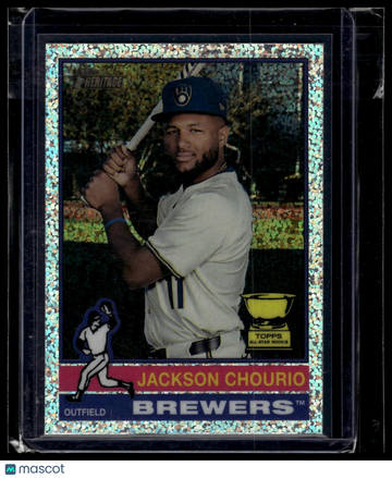 2025 Topps Heritage Jackson Chourio #106 Chrome Silver Sparkle Refractor