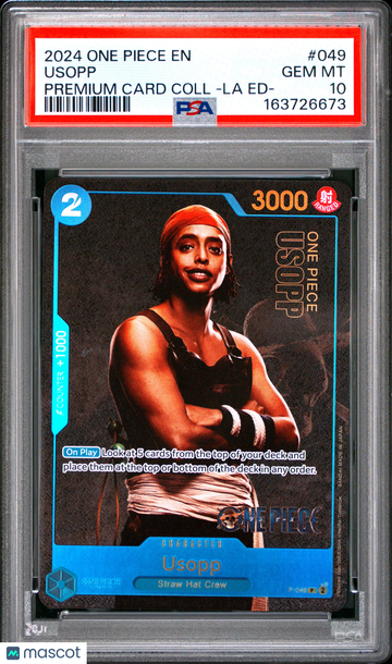 2024 One Piece Premium Card Collection -Live Action Edition- Usopp PSA 10 #049