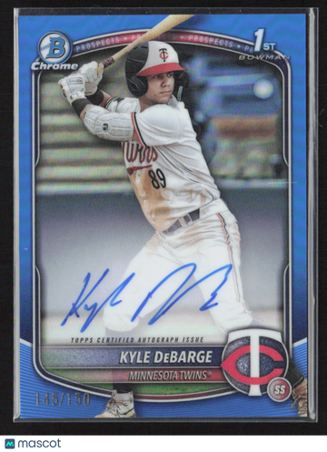 2025 Bowman Chrome Kyle DeBarge #CPA-KD Blue Refractor /150
