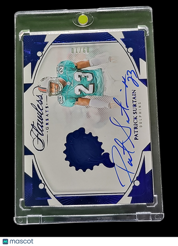2025 Panini Flawless Greats Patrick Surtain #G-PSN Blue Authentic Autograph Memorabilia