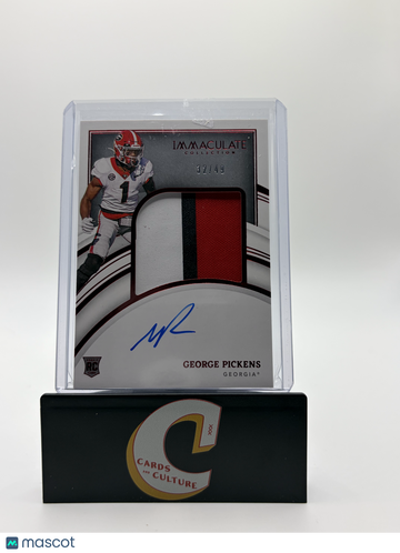 2022 Panini Immaculate Collection Collegiate George Pickens #76 /49 Patch RC