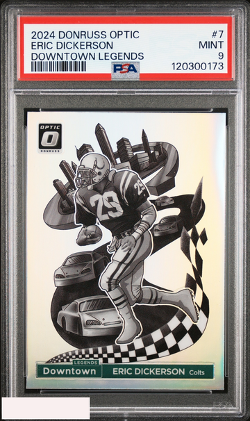 2024 PANINI DONRUSS OPTIC DOWNTOWN LEGENDS ERIC DICKERSON #7 PSA 9 MINT