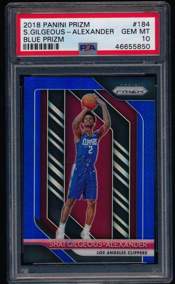 Shai Gilgeous Alexander 2018 Prizm Blue RC /199