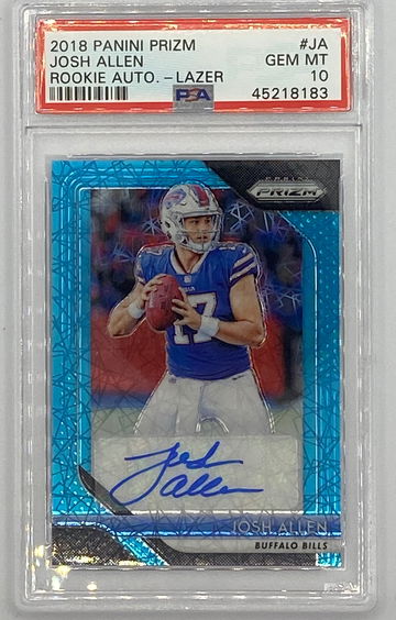 2018 Panini Prizm Josh Allen Lazer Rookie Auto PSA 10