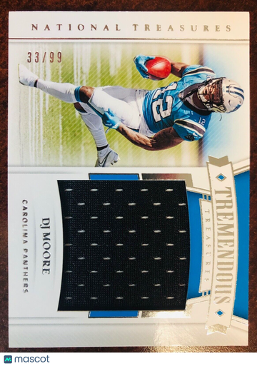 DJ MOORE 2020 National Treasures Tremendous Treasures Patch /99 #TT-DMO Panthers