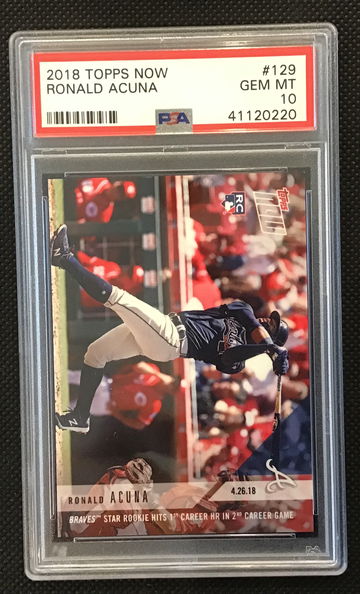 2018 Topps Now Ronald Acuna #129 PSA10