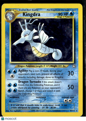 Kingdra 2000 Neo Genesis Holo Rare #8/111