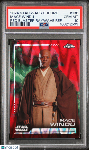 2024 2024 2024 Topps Chrome Star Wars 2024 Topps Chrome Star Wars Mace Windu #138 138 Red Blaster Raywave Ref Red Blaste
