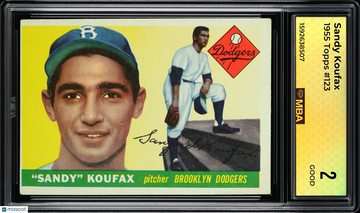 1955 Topps Sandy Koufax #123 RC MBA 2