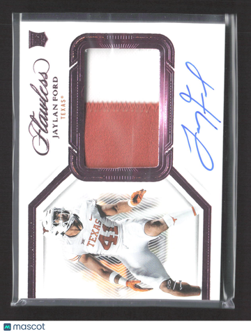 2024 Panini Flawless Collegiate Jaylan Ford #145 Patch