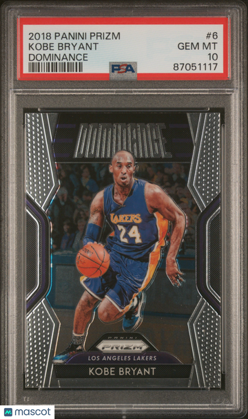 2018 Panini Prizm Dominance Kobe Bryant #6 PSA 10