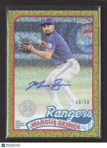 2024 Topps Chrome 1989 Topps Baseball Marcus Semien #2T89C-71 Gold Mojo Refractor /50