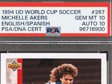 1994 Upper Deck World Cup Soccer Michelle Akers-Stahl #267 English Spanish PSA 10 Auto 10